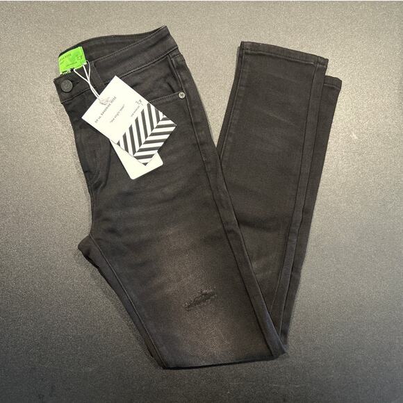 NWT SR vs. Sandrine Rose Distressed Skinny Jeans – Black, Women’s Size 25 - Picture 1 of 10